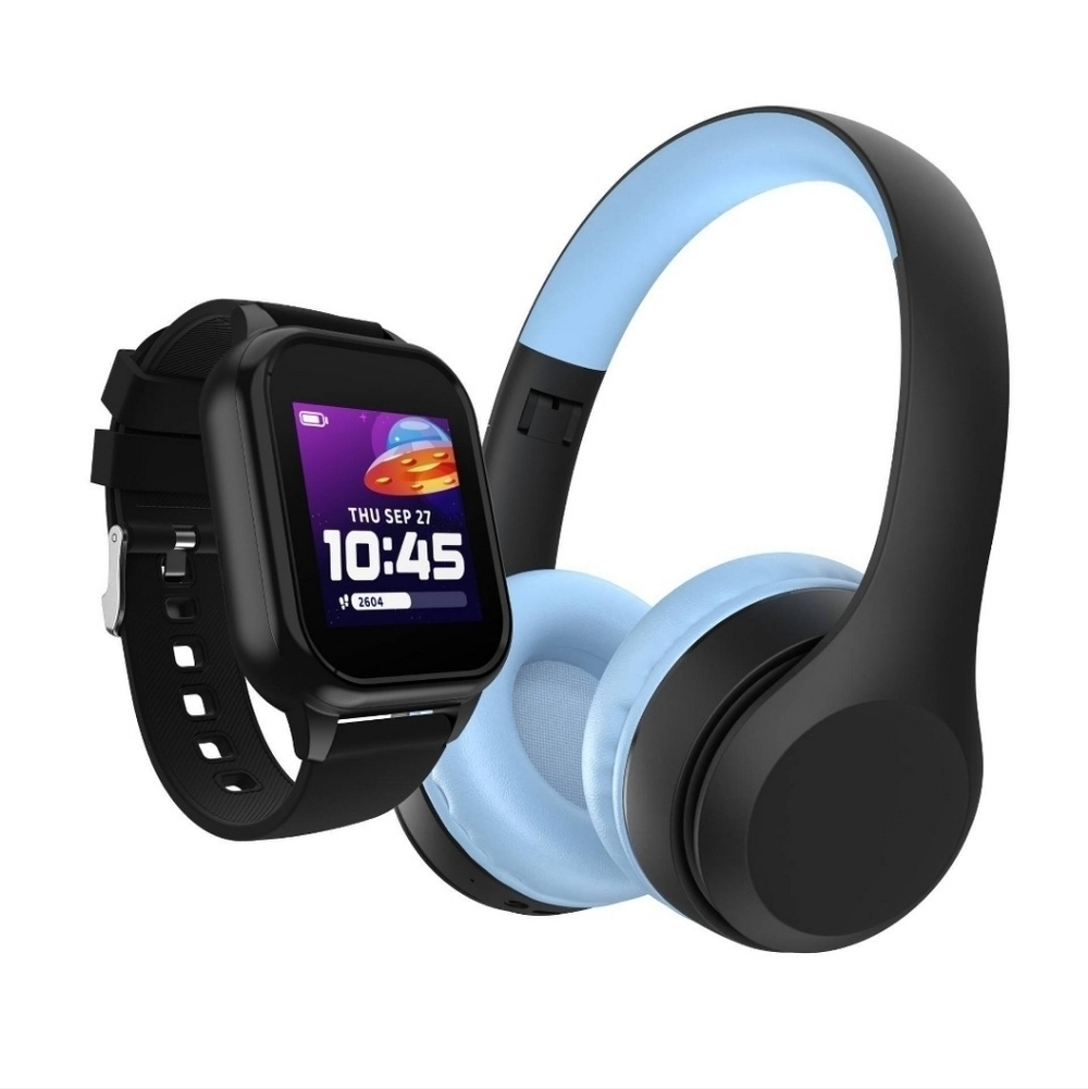 New Playzoom 4 Go Kids Smartwatch & Bluetooth Headphones Bundle Giftset